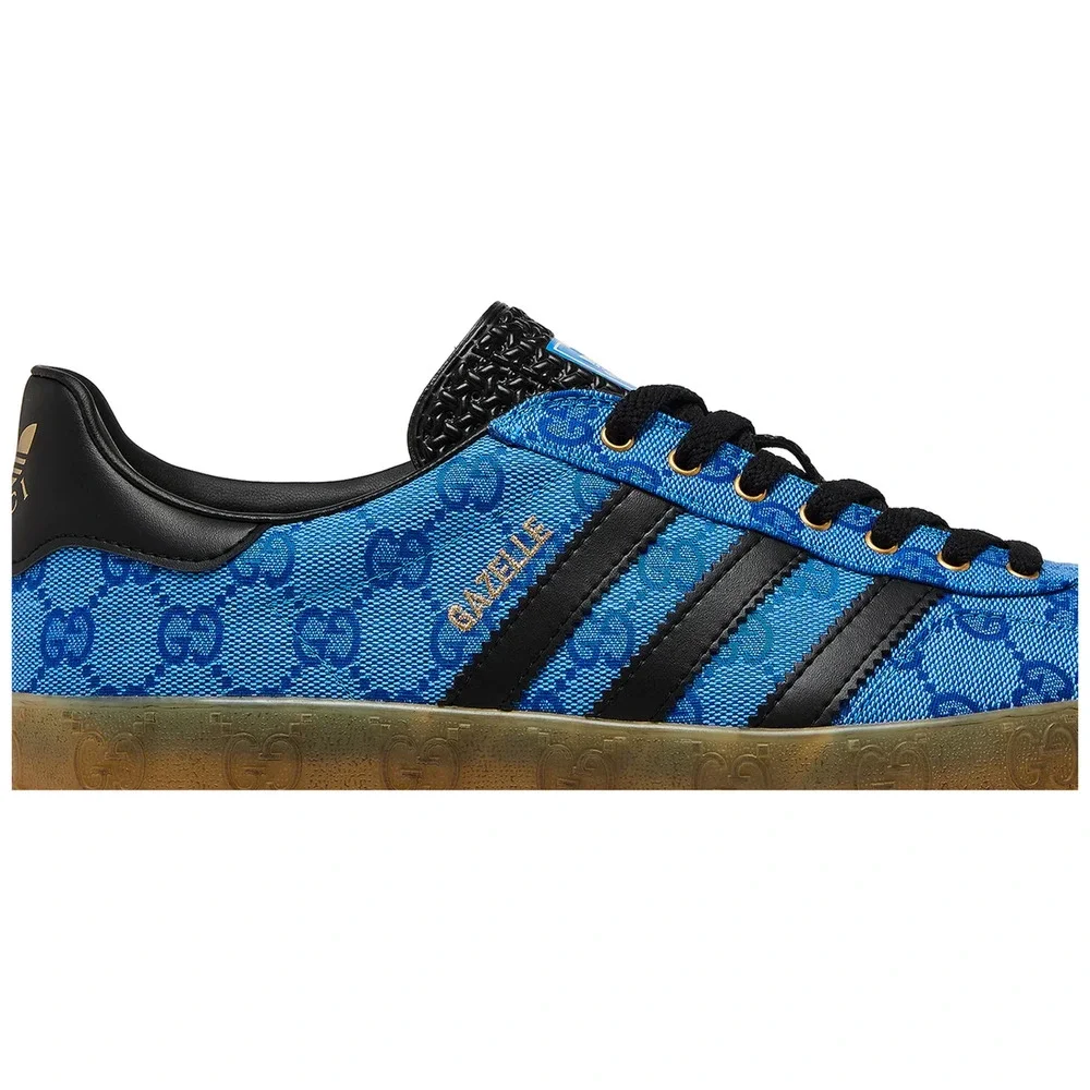 ADIDAS x GUCCI GAZELLE BLUE MEN'S DESIGNER SHOES - MADE IN ITALY SZ 10 44